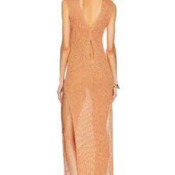 ROBE MI-LONGUE LUREX RUFFLE Orange -Pas Cher Tendricia Magasin CIOR WD40 V3