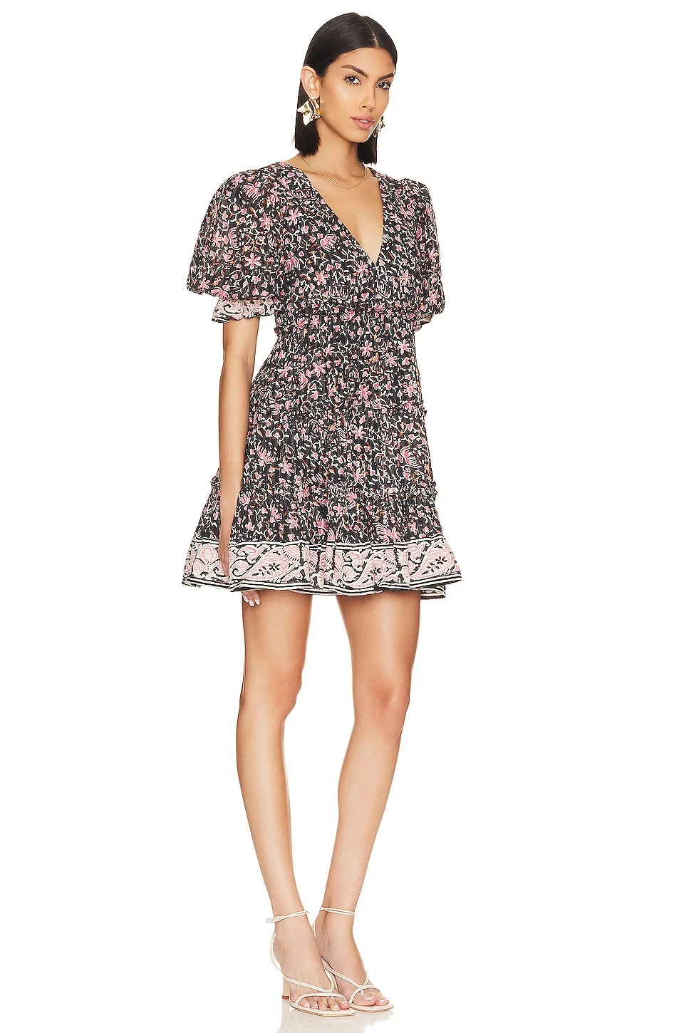 ROBE COURTE LAUREN Fan Print 4 ROBE COURTE LAUREN Fan Print – Image 2