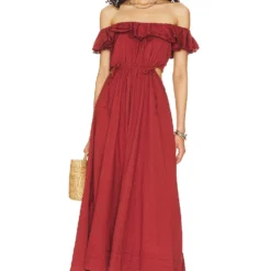 ROBE MI-LONGUE DARIA Brick