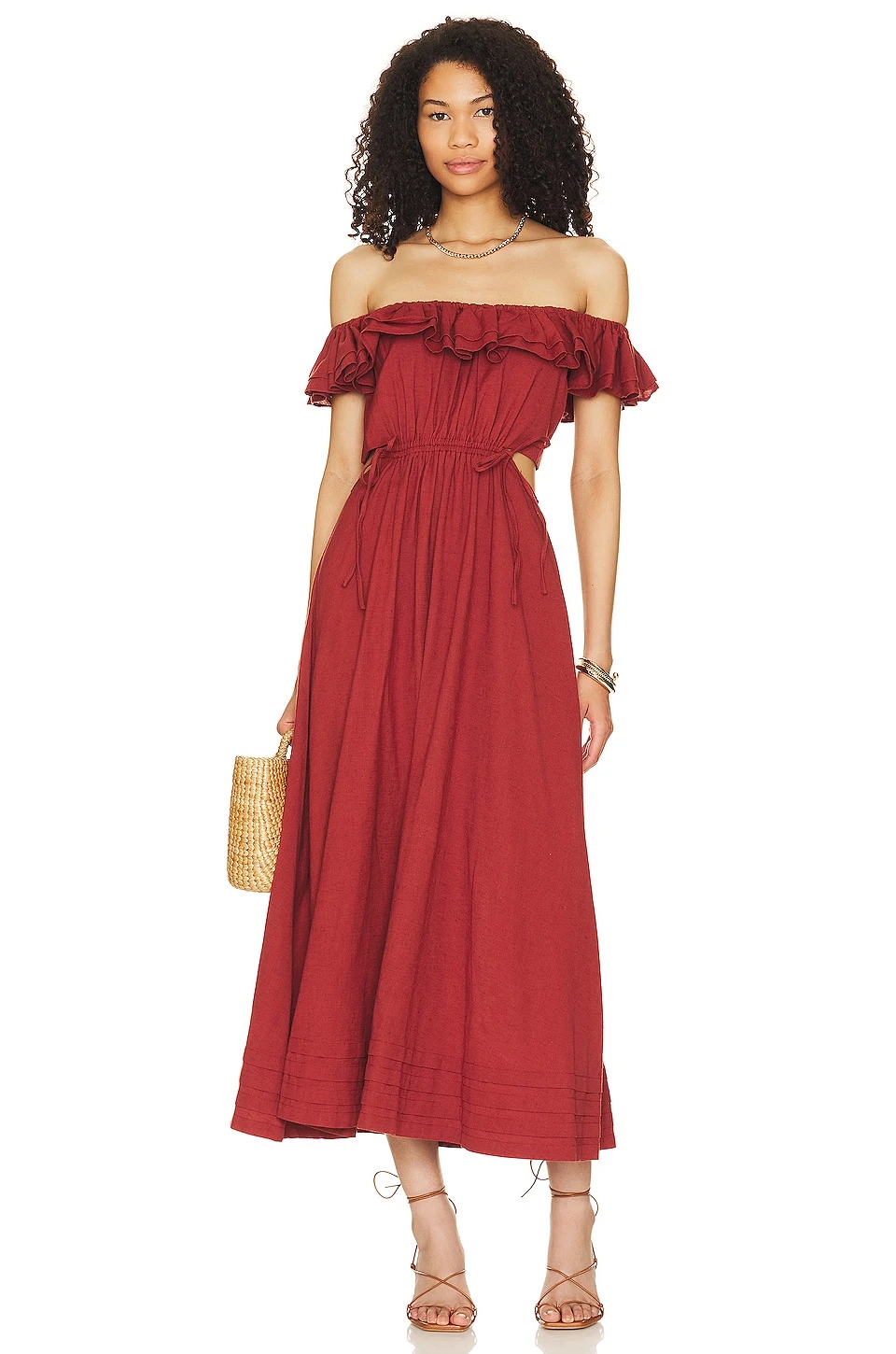 ROBE MI-LONGUE DARIA Brick 3 ROBE MI-LONGUE DARIA Brick