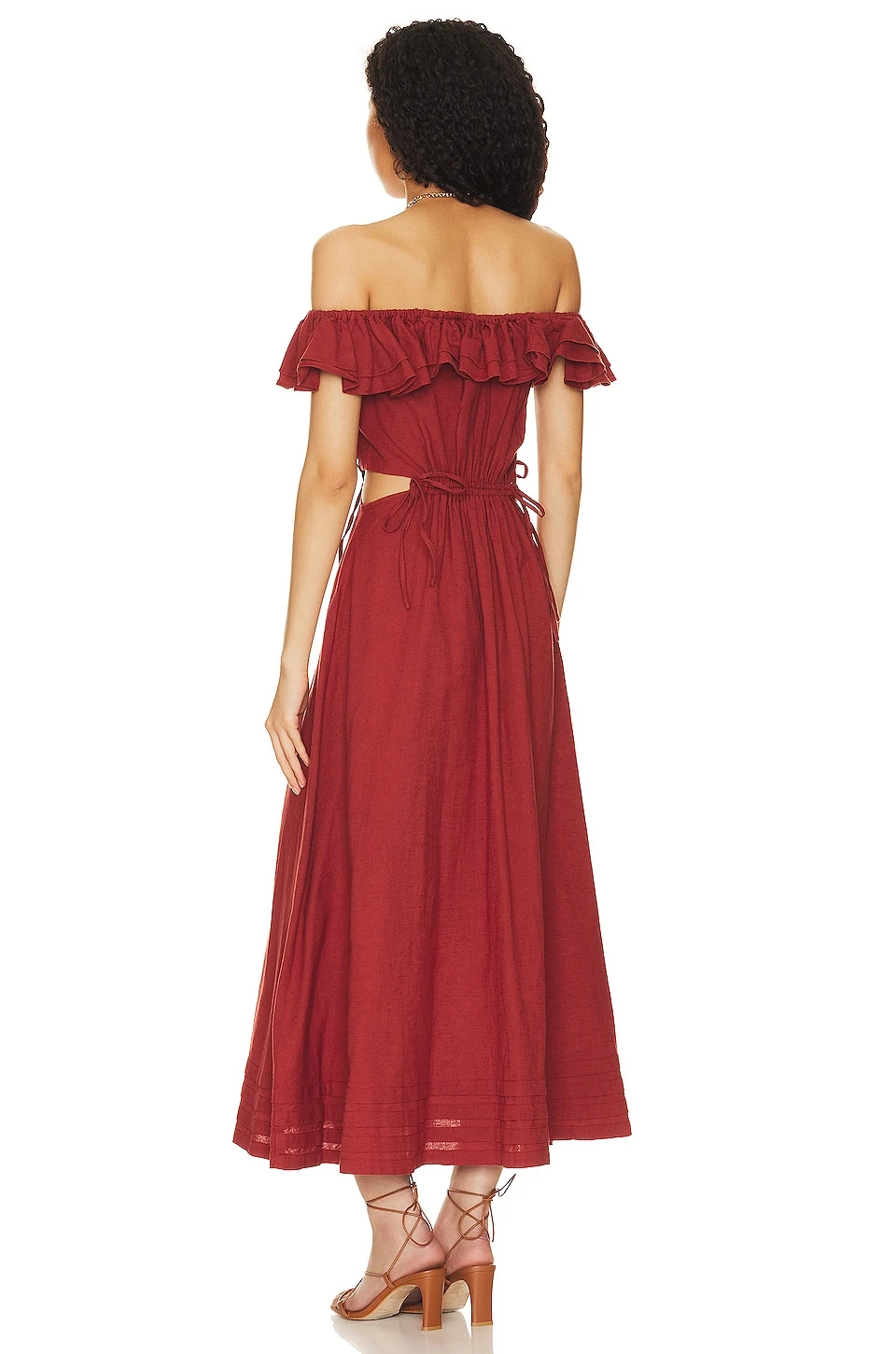 ROBE MI-LONGUE DARIA Brick 5 ROBE MI-LONGUE DARIA Brick – Image 3