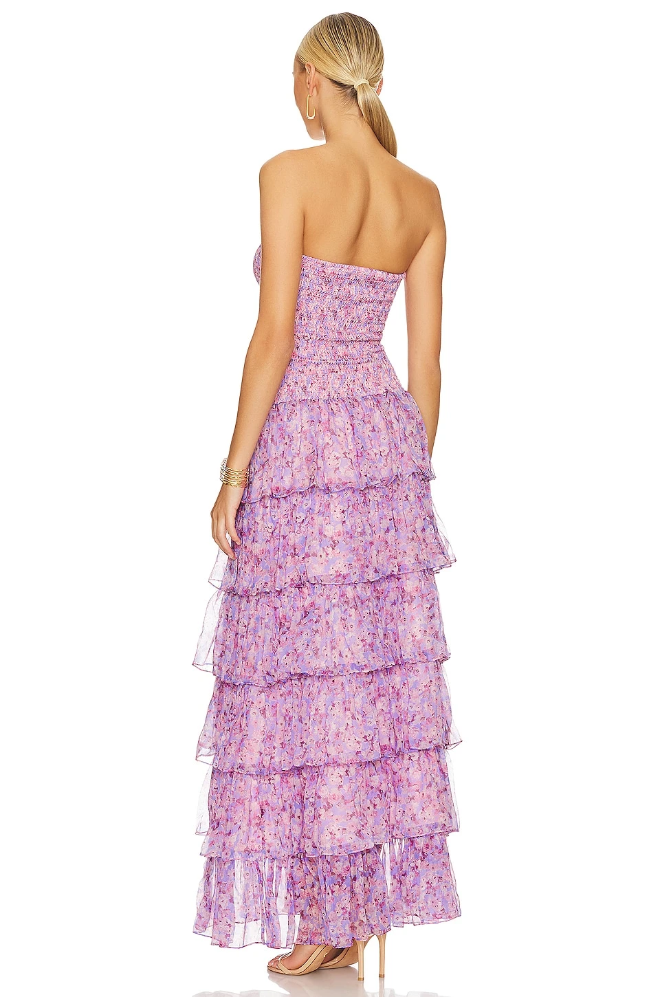 ROBE DE SOIRÉE KARINA Periwinkle Spring Blossom 5 ROBE DE SOIRÉE KARINA Periwinkle Spring Blossom – Image 3