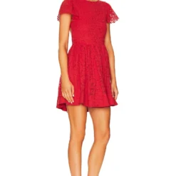 ROBE COURTE MARGUERITE Red -Pas Cher Tendricia Magasin CLNR WD124 V2