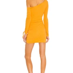Camila Coelho ROBE COURTE LENA Tangerine Orange -Pas Cher Tendricia Magasin COEL WD129 V3