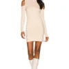 Camila Coelho ROBE TAYLOR Taupe Nude 1 Camila Coelho ROBE TAYLOR Taupe Nude -Pas Cher Tendricia Magasin COEL WD179 V1