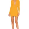 Camila Coelho ROBE COURTE AGATA Yellow 1 Camila Coelho ROBE COURTE AGATA Yellow -Pas Cher Tendricia Magasin COEL WD232 V1