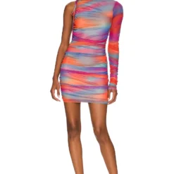 Camila Coelho ROBE COURTE SERI Orange Tie Dye -Pas Cher Tendricia Magasin COEL WD242 V1