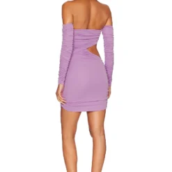 Camila Coelho ROBE COURTE CARTER Lilac -Pas Cher Tendricia Magasin COEL WD272 V4
