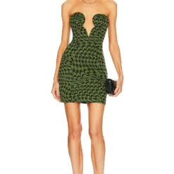 Camila Coelho ROBE COURTE RAYNA Black & Green