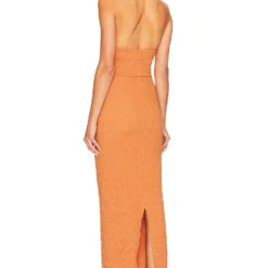 Camila Coelho ROBE MAXI CAMRY Ginger Orange -Pas Cher Tendricia Magasin COEL WD293 V3