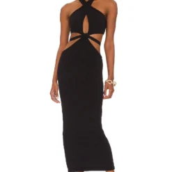 Cult Gaia ROBE AZIZA Black -Pas Cher Tendricia Magasin CULG WD130 V1 1