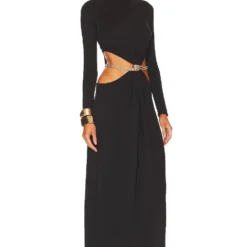 Cult Gaia ROBE DE SOIRÉE GRECIA Black -Pas Cher Tendricia Magasin CULG WD171 V2