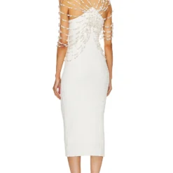 Cult Gaia ROBE CECELIA Off White -Pas Cher Tendricia Magasin CULG WD236 V3