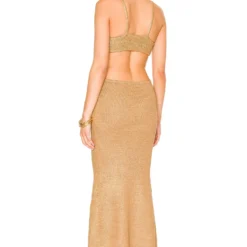 Cult Gaia ROBE SERITA Gold -Pas Cher Tendricia Magasin CULG WD94 V3