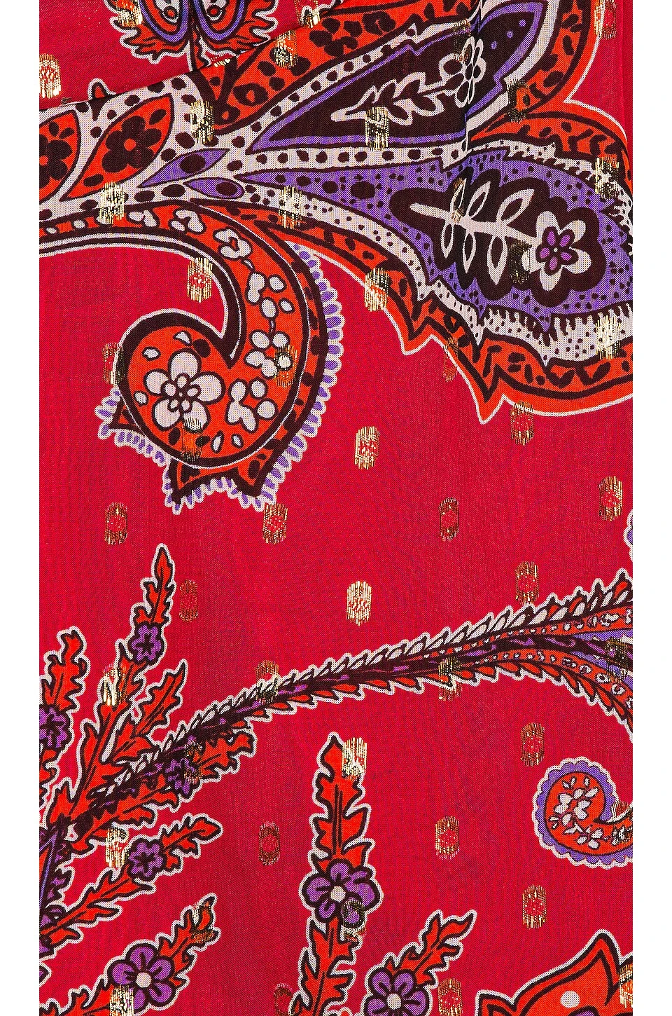 ROBE COURTE ZEPPELIN Red Paisley 7 ROBE COURTE ZEPPELIN Red Paisley – Image 5