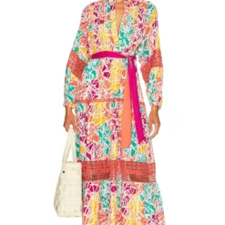 DIANE VON FURSTENBERG ROBE MAXI TESSA Fern Patch