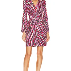 DIANE VON FURSTENBERG ROBE CHUCK Arta Geo Pink Me