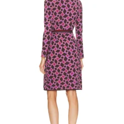 DIANE VON FURSTENBERG ROBE EDWINA Venice Geo Brown 7 DIANE VON FURSTENBERG ROBE EDWINA Venice Geo Brown -Pas Cher Tendricia Magasin DVF WD489 V3