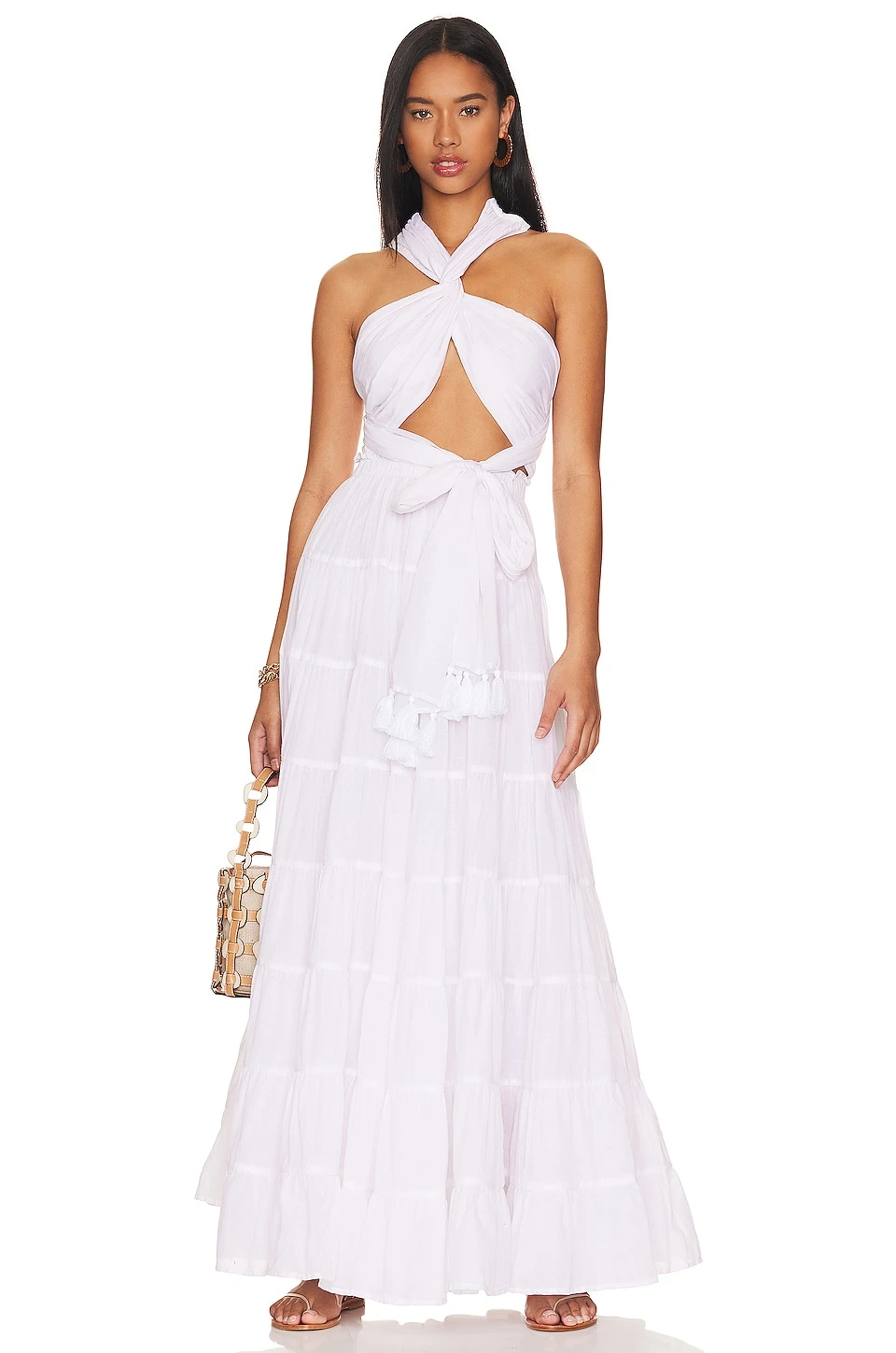 ROBE MAXI SELMA Pure White 3 ROBE MAXI SELMA Pure White