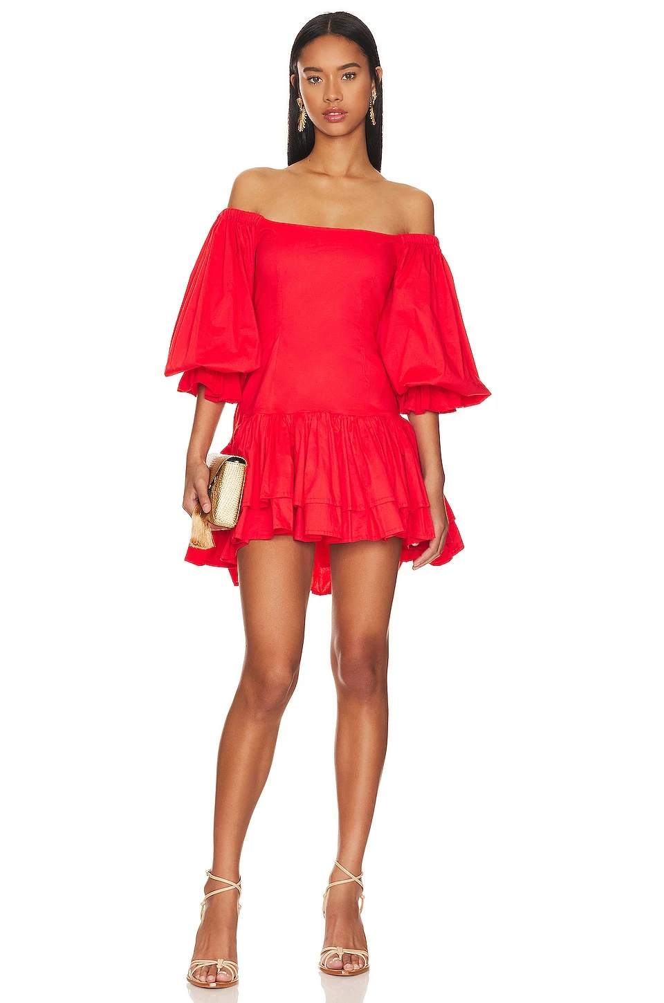 ROBE COURTE JANEY Coral Red 3 ROBE COURTE JANEY Coral Red