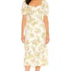 Faithfull The Brand ROBE MI-LONGUE LENNOX Velma Floral Peach