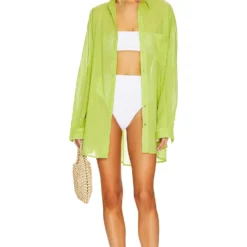 Faithfull The Brand ROBE CHEMISE MONITA Kiwifruit