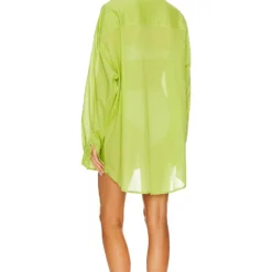 Faithfull The Brand ROBE CHEMISE MONITA Kiwifruit -Pas Cher Tendricia Magasin FAIB WD578 V4