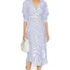 ROBE CHEMISE RORY Blue And White -Pas Cher Tendricia Magasin FNKE WD27 V1