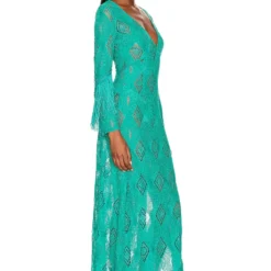 ROBE MAXI VICTORIA Green -Pas Cher Tendricia Magasin FORL WD1130 V2