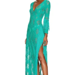 ROBE MAXI VICTORIA Green -Pas Cher Tendricia Magasin FORL WD1130 V3