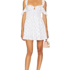 ROBE COURTE PALMERO White