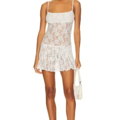 Frankies Bikinis ROBE MINI EN DENTELLE CARLOTTA White -Pas Cher Tendricia Magasin FRBI WD36 V1 1