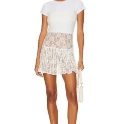 Frankies Bikinis ROBE MINI EN DENTELLE CARLOTTA White -Pas Cher Tendricia Magasin FRBI WD36 V4