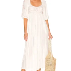 FREE PEOPLE ROBE MAXI WEDGEWOOD Ivory