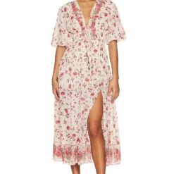 FREE PEOPLE ROBE MAXI LYSETTE Bluebell Combo -Pas Cher Tendricia Magasin FREE WD2467 V1