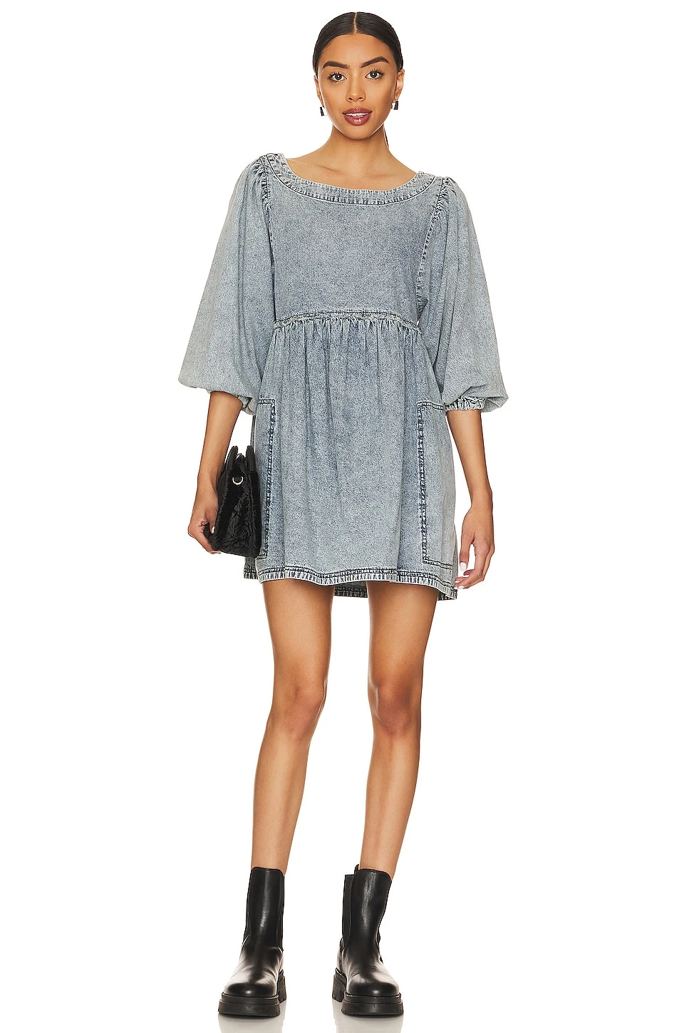 FREE PEOPLE ROBE COURTE GET OBSESSED Acidlight Blue 3 FREE PEOPLE ROBE COURTE GET OBSESSED Acidlight Blue