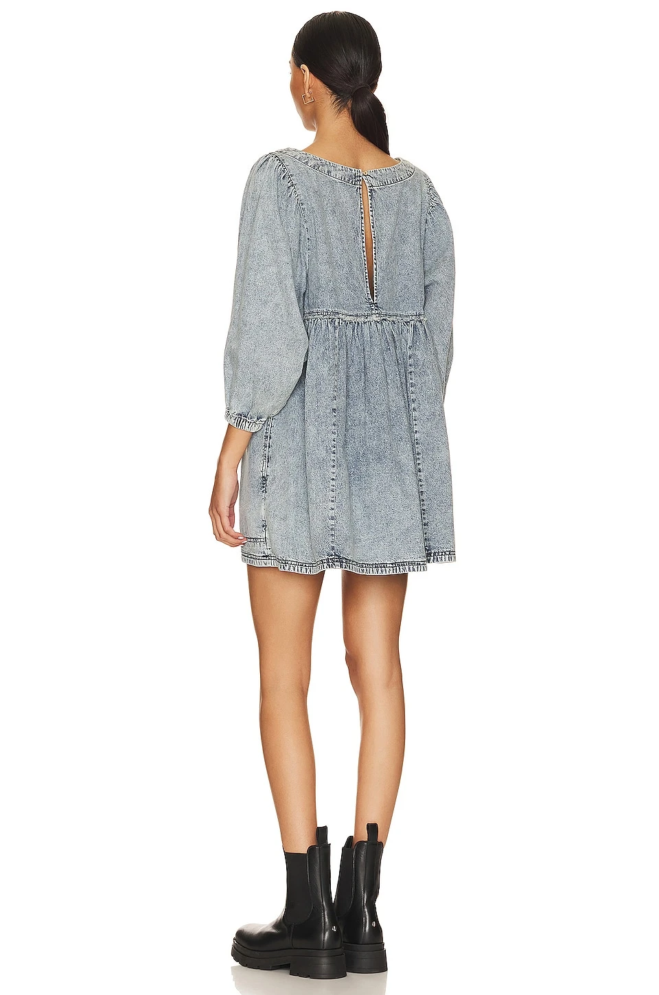 FREE PEOPLE ROBE COURTE GET OBSESSED Acidlight Blue 5 FREE PEOPLE ROBE COURTE GET OBSESSED Acidlight Blue – Image 3
