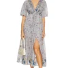 FREE PEOPLE ROBE MAXI LYSETTE Bluebell Combo -Pas Cher Tendricia Magasin FREE WD2522 V1