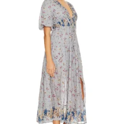 FREE PEOPLE ROBE MAXI LYSETTE Bluebell Combo -Pas Cher Tendricia Magasin FREE WD2522 V2