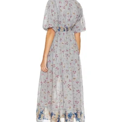 FREE PEOPLE ROBE MAXI LYSETTE Bluebell Combo -Pas Cher Tendricia Magasin FREE WD2522 V3