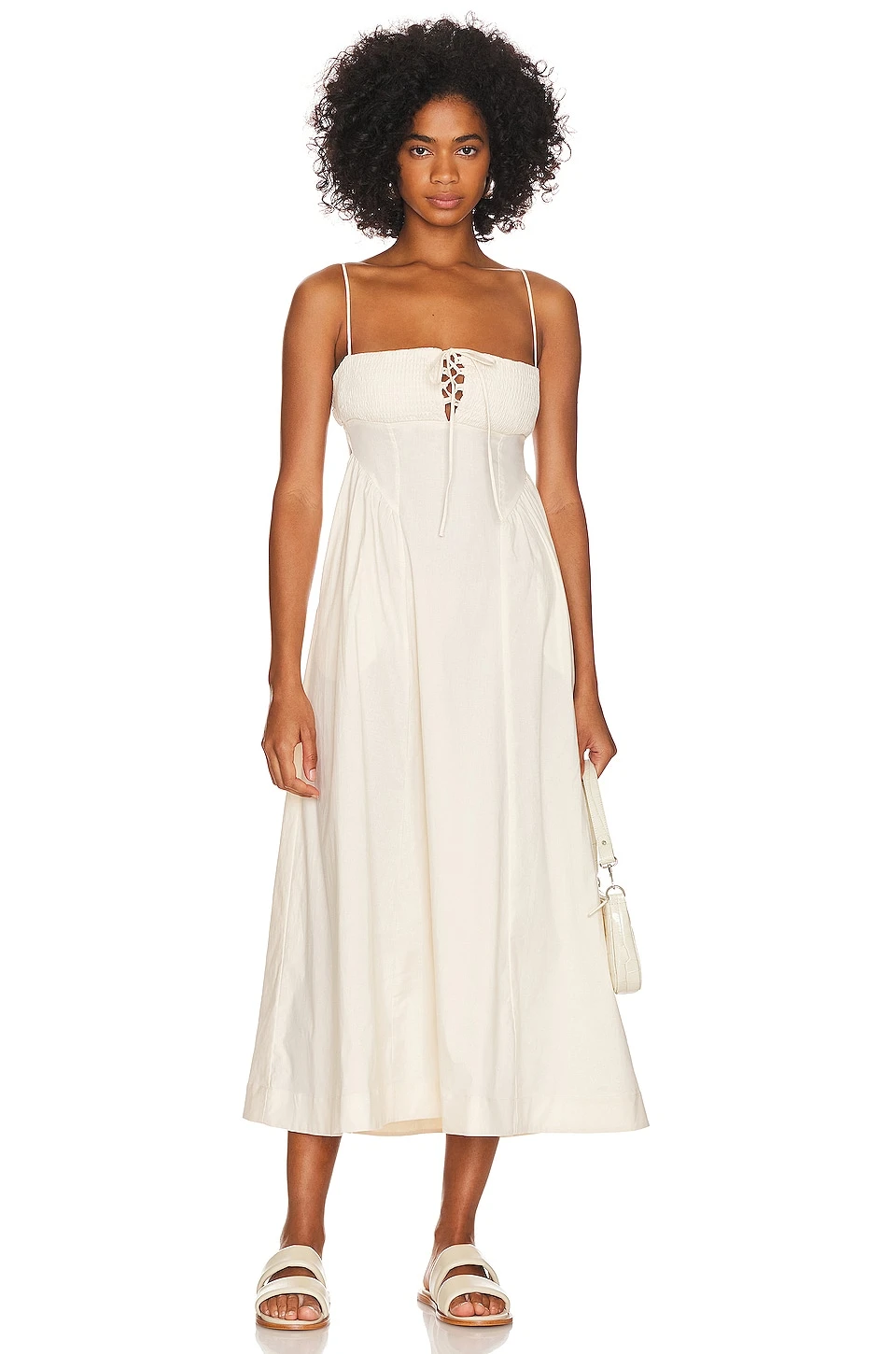 FREE PEOPLE ROBE MI-LONGUE FIFI Ivory 3 FREE PEOPLE ROBE MI-LONGUE FIFI Ivory