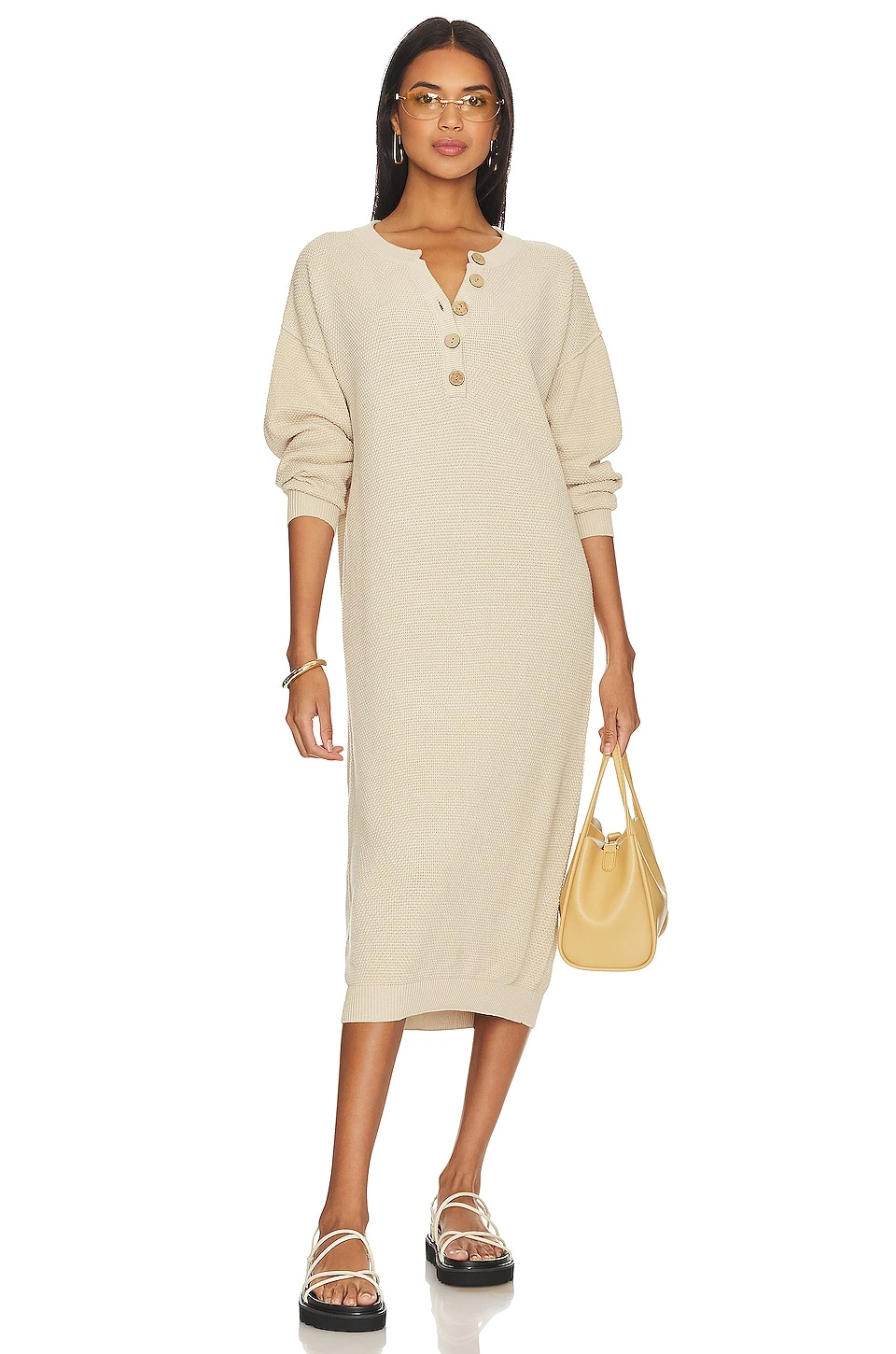 FREE PEOPLE ROBE-PULL HAILEE Au Lait 3 FREE PEOPLE ROBE-PULL HAILEE Au Lait