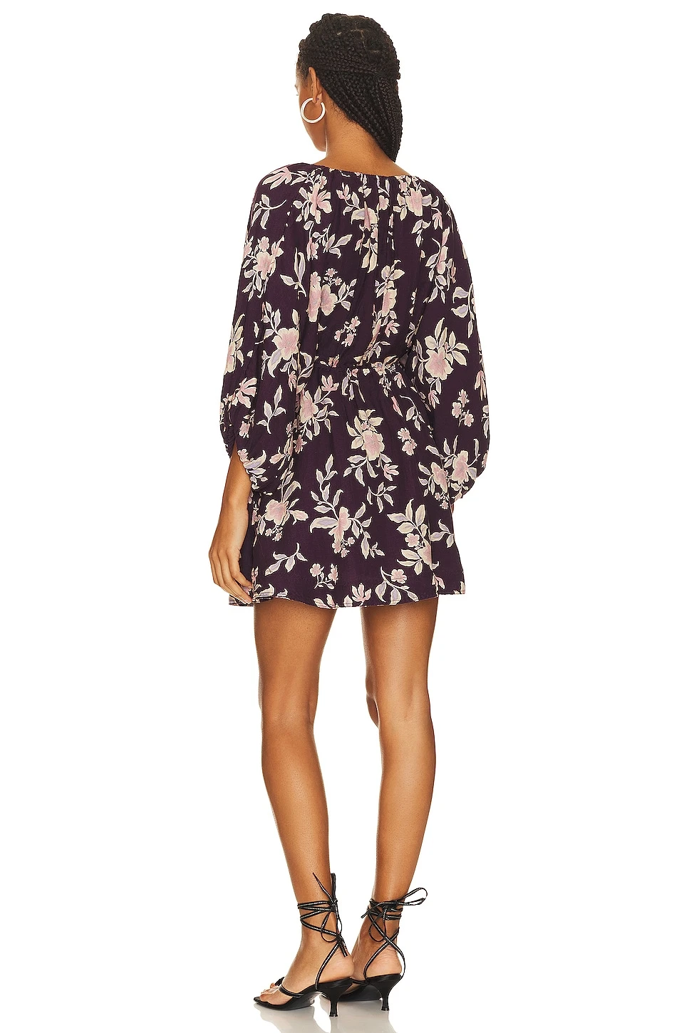 FREE PEOPLE ROBE COURTE PORTIA Black Cherry 5 FREE PEOPLE ROBE COURTE PORTIA Black Cherry – Image 3