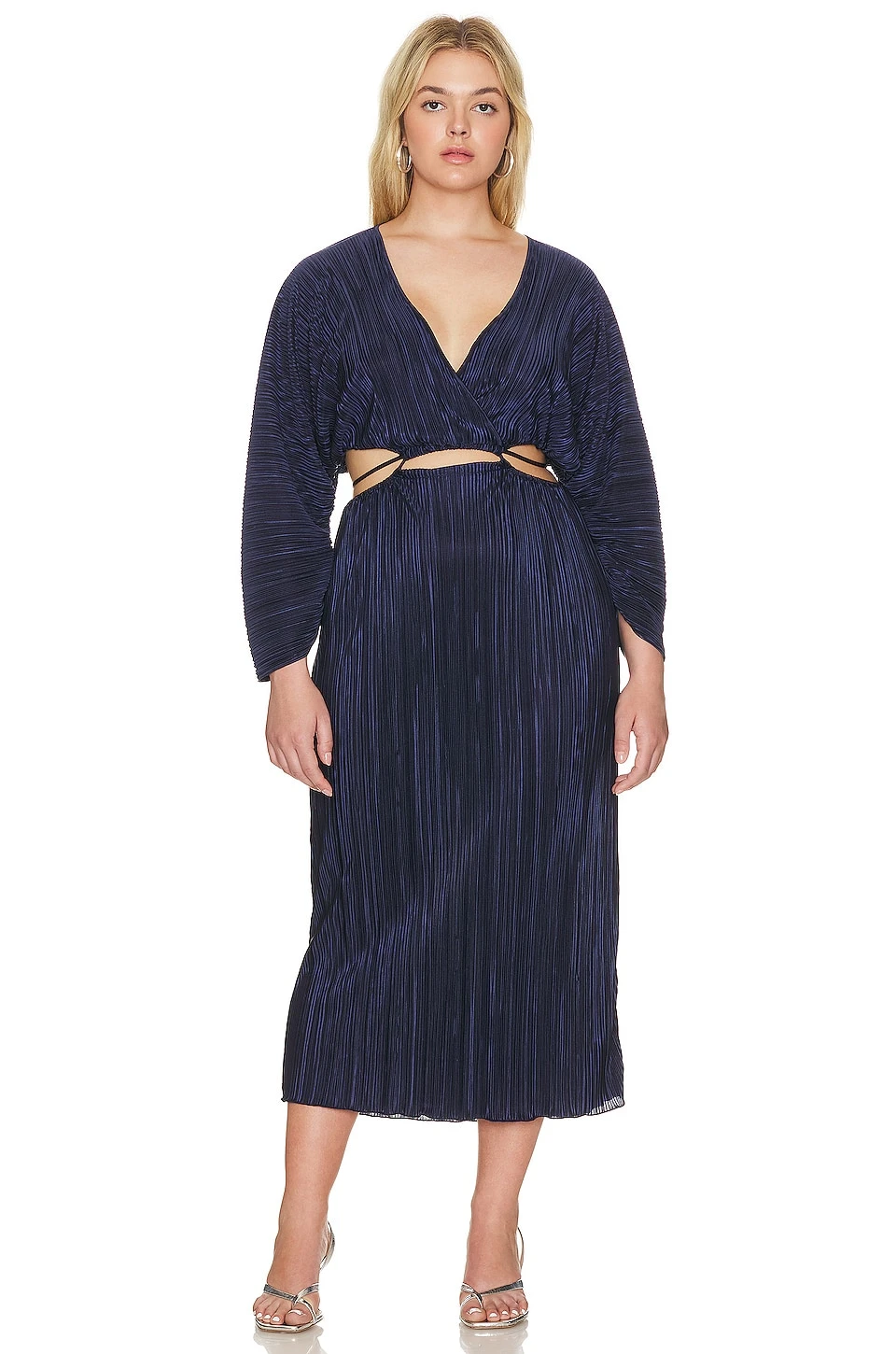 GOOD AMERICAN ROBE MI-LONGUE ALWAYS FITS Blue Rinse 4 GOOD AMERICAN ROBE MI-LONGUE ALWAYS FITS Blue Rinse – Image 2
