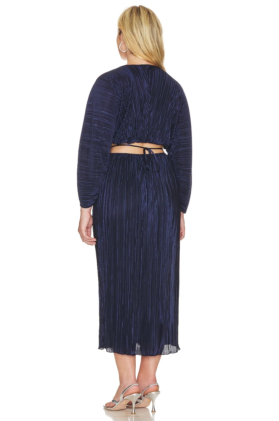 GOOD AMERICAN ROBE MI-LONGUE ALWAYS FITS Blue Rinse 8 GOOD AMERICAN ROBE MI-LONGUE ALWAYS FITS Blue Rinse – Image 6