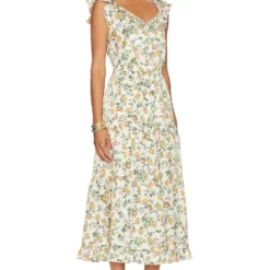 ROBE MI-LONGUE NELIA Garden -Pas Cher Tendricia Magasin HEAR WD337 V2