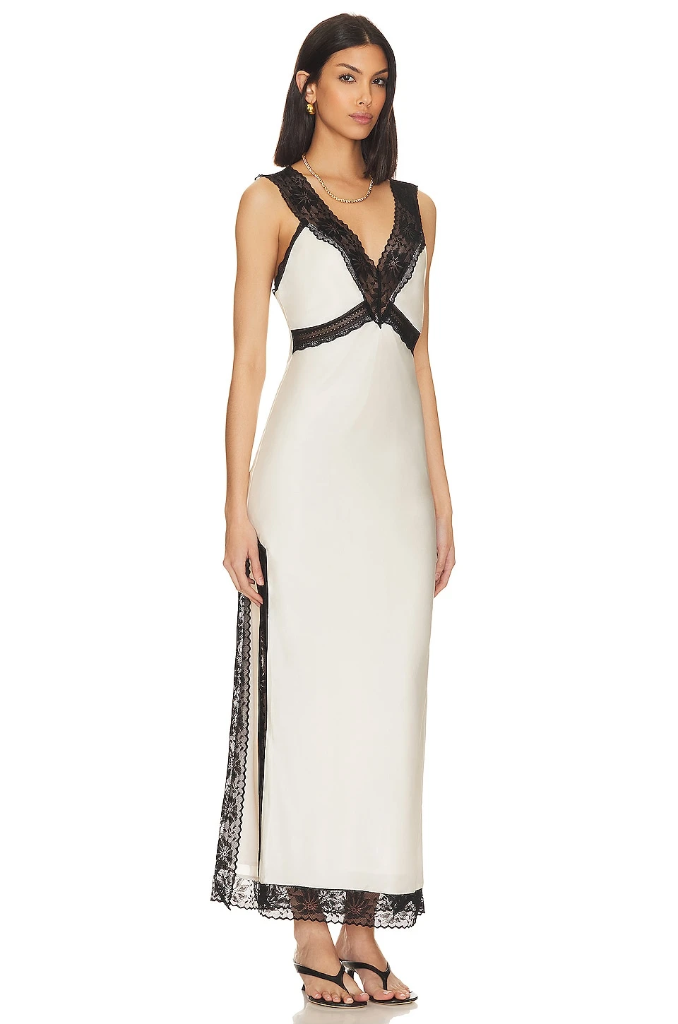 ROBE MAYBELLE Ivory & Black 4 ROBE MAYBELLE Ivory & Black – Image 2