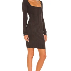 Helmut Lang ROBE COURTE STRAP Charred Umber -Pas Cher Tendricia Magasin HLNR WD13 V3