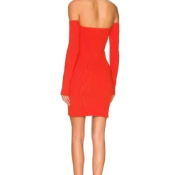 Helmut Lang ROBE CONTOUR Poppy -Pas Cher Tendricia Magasin HLNR WD39 V3