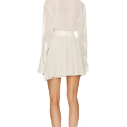 ROBE SHEER MINI Cream -Pas Cher Tendricia Magasin HLSA WD25 V3